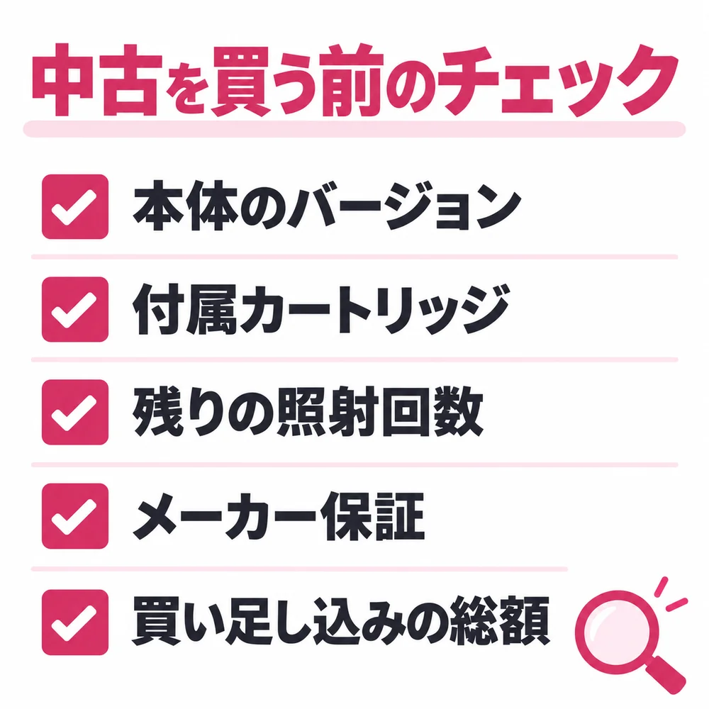 中古のケノンを買う前に確認したい5つのチェックリスト